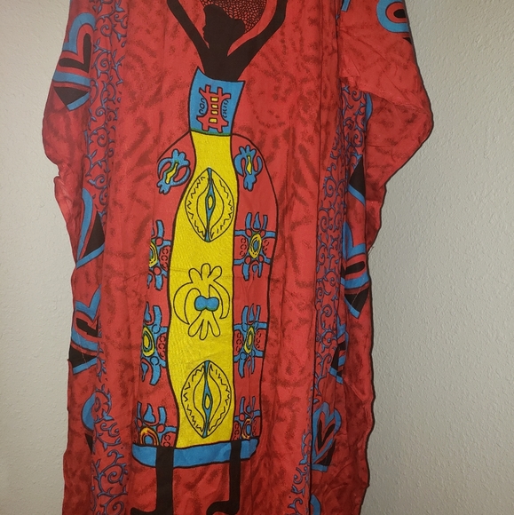 Just In: New/NWT African Woman Red Kaftan Abaya - Picture 3 of 13
